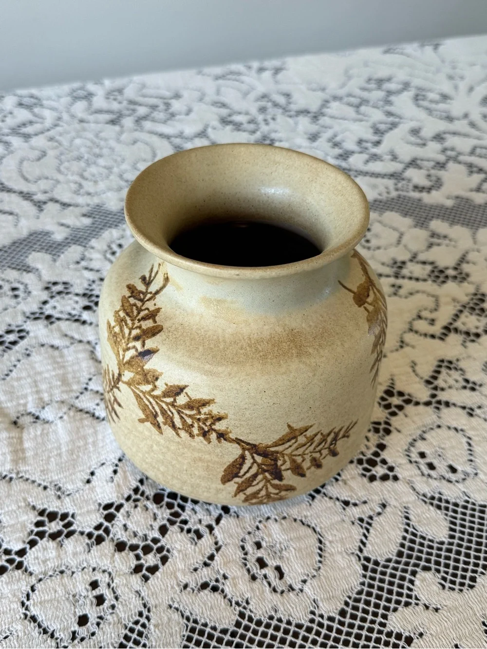 Vintage Pottery Craft Wheat Vase